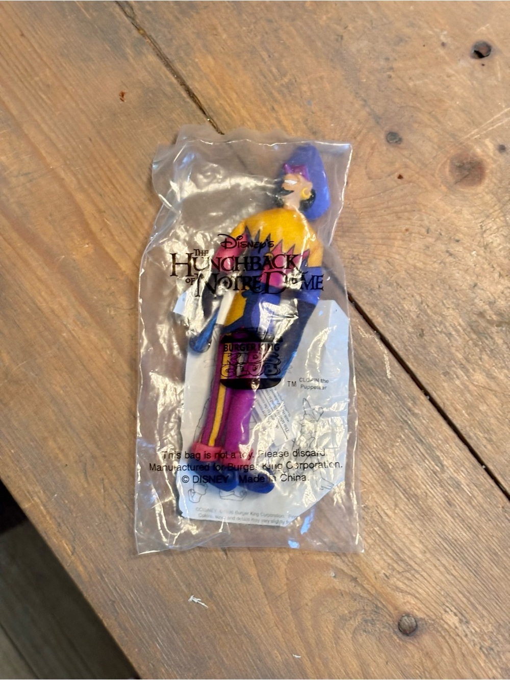 Vintage 1996 The Hunchback of Notre Dame Clopin Toy